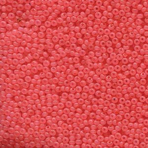 11/0 Czech Seed Beads, 1 Hank - Salmon Opal