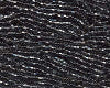 11/0 Czech Seed Beads, 1 Hank - Black Silver Lined