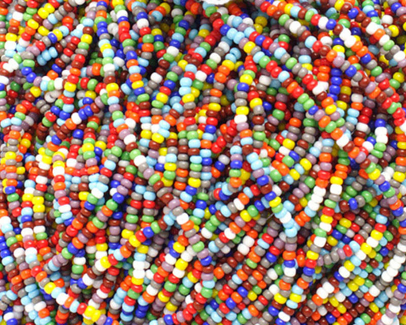 11/0 Czech Seed Beads, 1 Hank - Opaque Mix