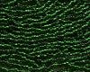 11/0 Czech Seed Beads, 1 Hank - Green Silver Lined