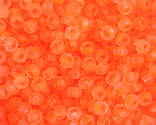 6/0 Pony Beads - Neon Transparent Orange