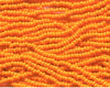 11/0 Czech Seed Beads, 1 Hank - Lt Orange Opaque