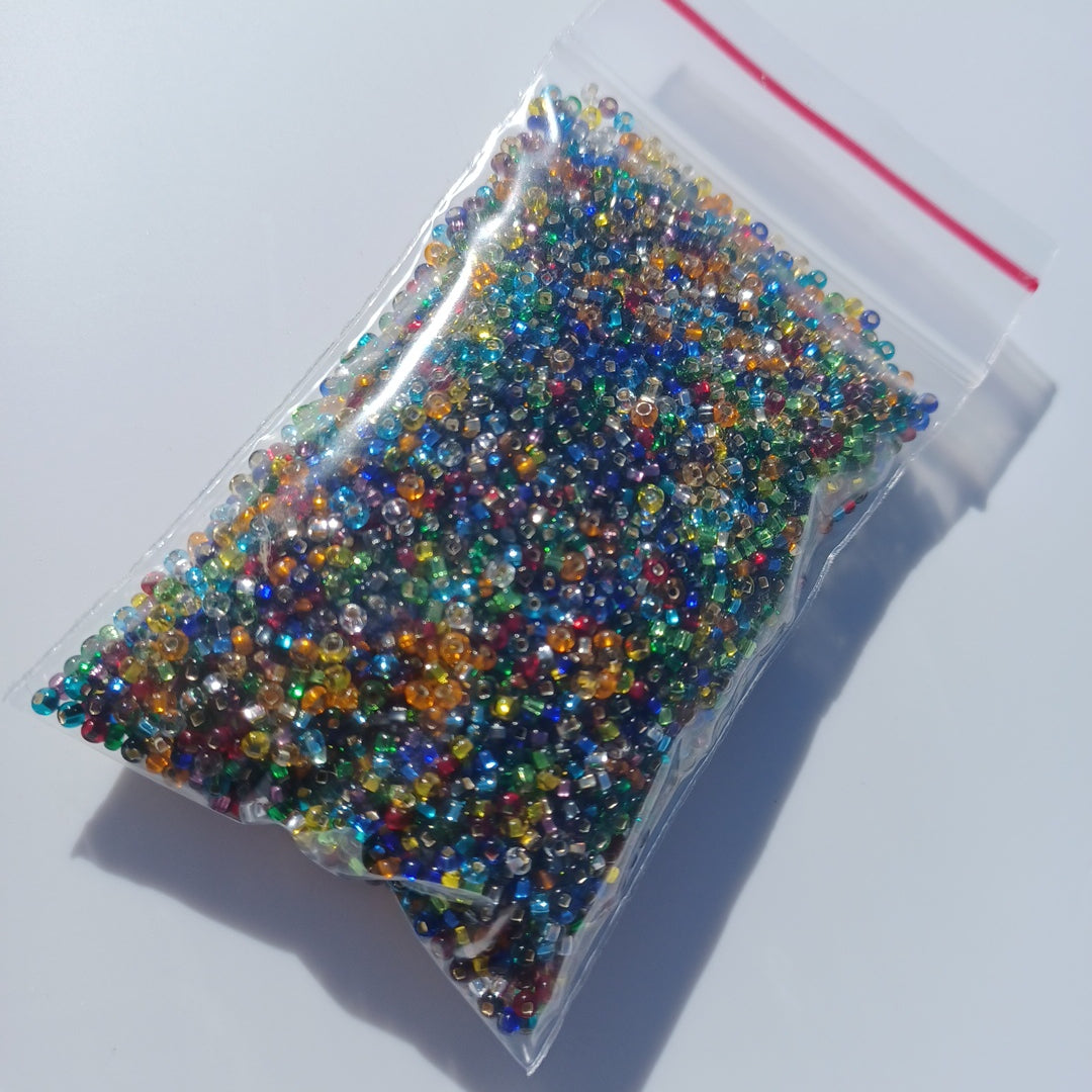 11/0 Czech Seed Beads, 1 Hank - Mixed Silver Lined