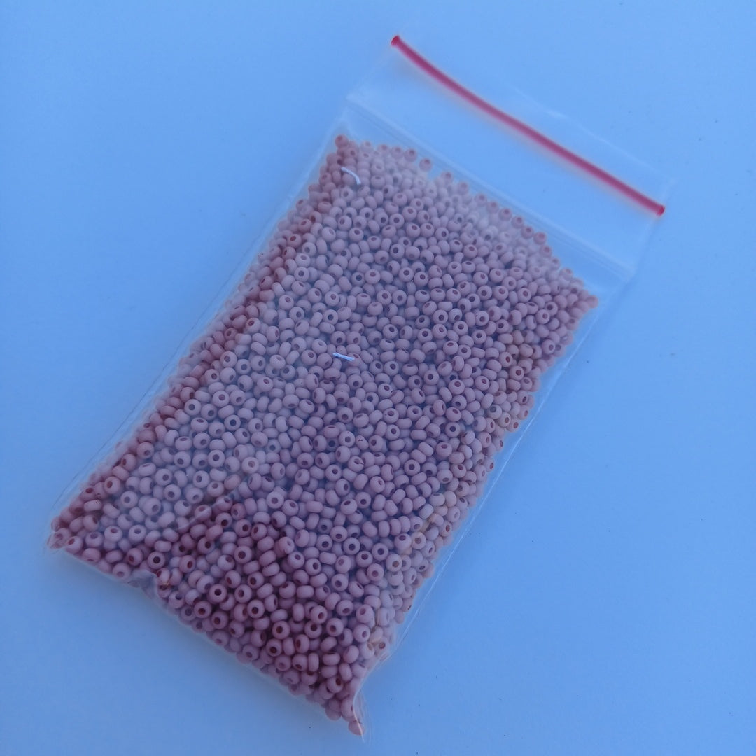 11/0 Czech Seed Beads, 1 Hank - Pink Opaque