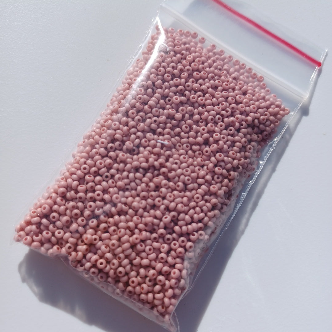 11/0 Czech Seed Beads, 1 Hank - Pink Opaque