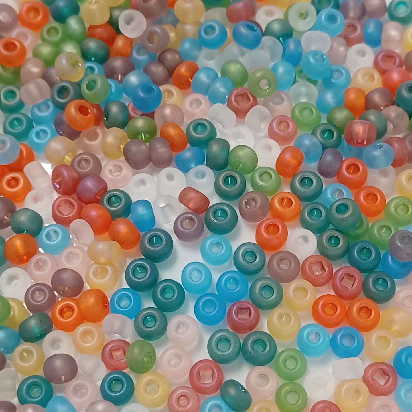 6/0 Pony Beads - Transparent Matte Luster Mix