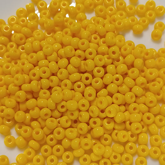 6/0 Pony Beads - Opaque Golden Yellow
