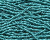 11/0 Czech Seed Beads, 1 Hank - Turq Green Opaque