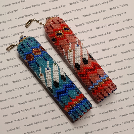 Beaded Fan & Light Pulls with Feather Design - #120