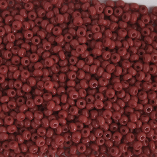 11/0 Czech Seed Beads, 1 Hank - Wine Red Opaque