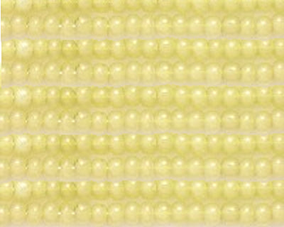 11/0 Czech Seed Beads, 1 Hank - Greasy Yellow Opal