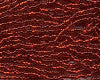 11/0 Czech Seed Beads, 1 Hank - Red Silver Lined