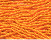 11/0 Czech Seed Beads, 1 Hank - Lt Orange Opaque