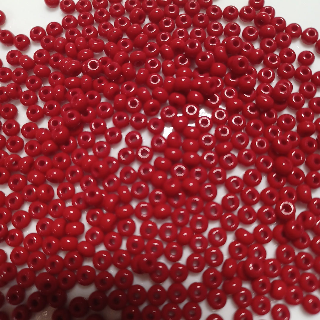 6/0 Pony Beads - Opaque Red