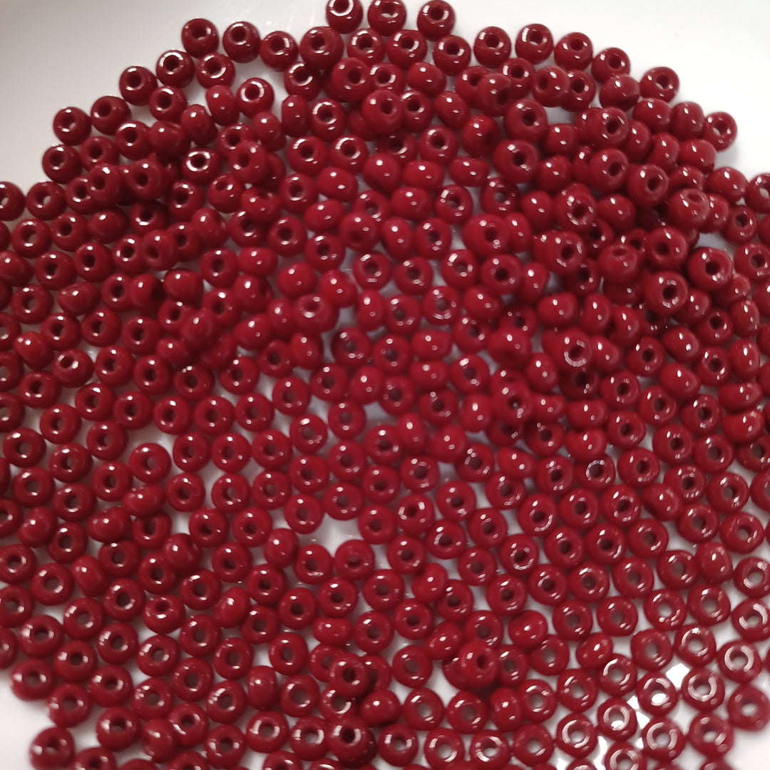 6/0 Pony Beads - Opaque Dk Red