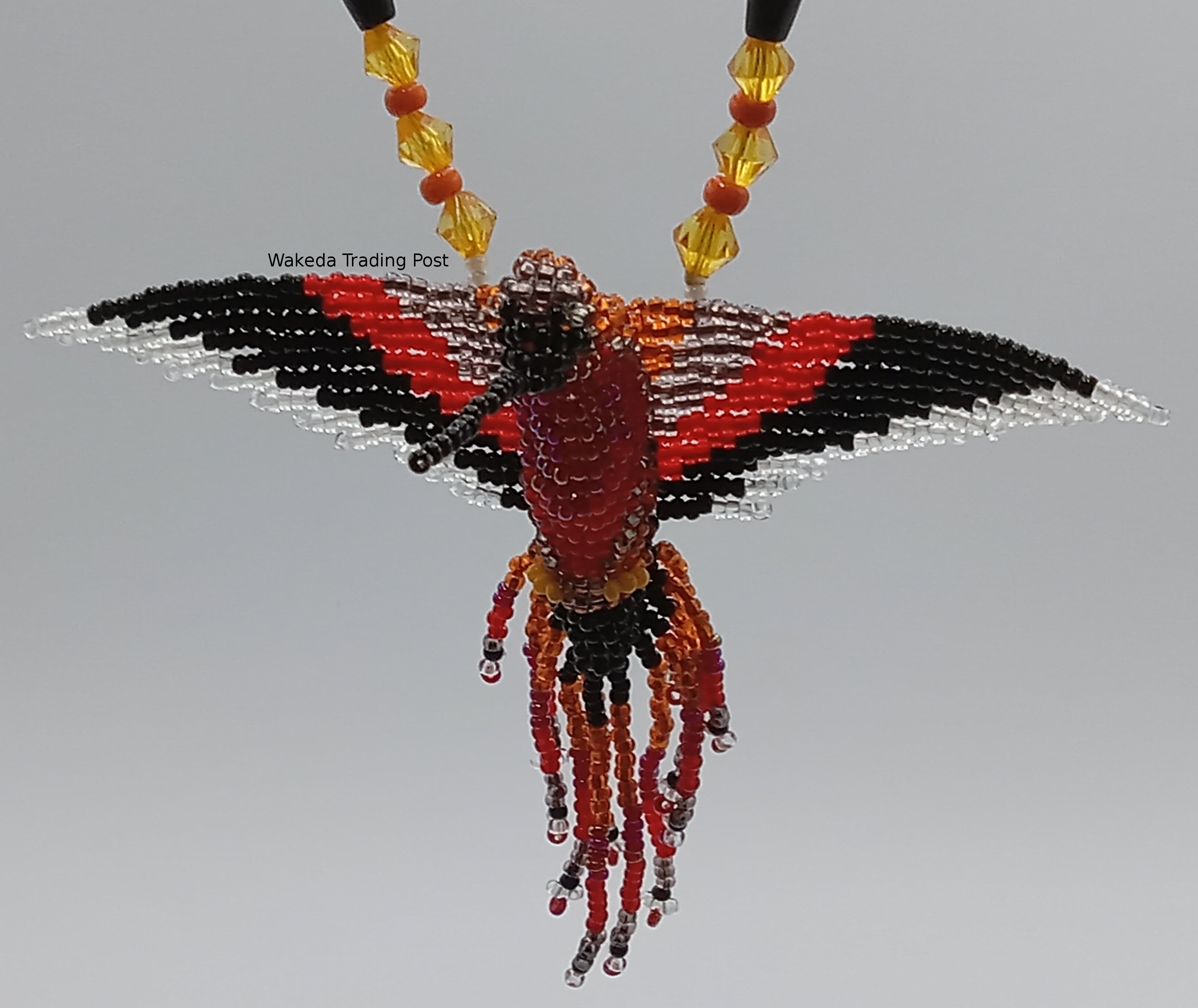 Beaded hummingbird deals necklace