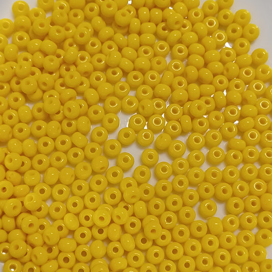 6/0 Pony Beads - Opaque Yellow