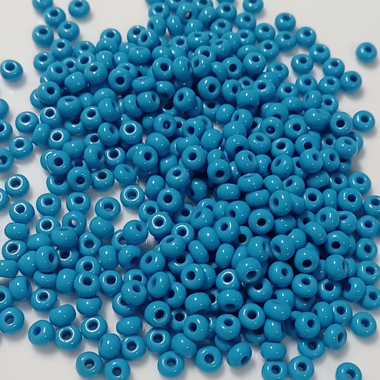 6/0 Pony Beads - Opaque Turquoise Blue