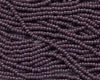 11/0 Czech Seed Beads, 1 Hank - Dk Purple Opaque
